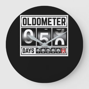 OLDOMETER 50 Jahre alt Hergestellt in 1971 50. Geb Große Wanduhr