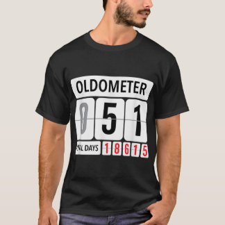 Oldometer 51 Funny 51. Geburtstag Schwarze Alte Pe T-Shirt