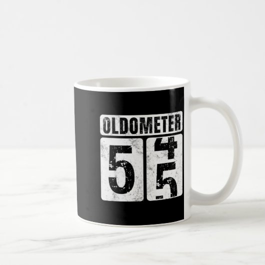 Oldometer 55 Vintage Lustig 55. Geburtstag Design Kaffeetasse (Rechts)