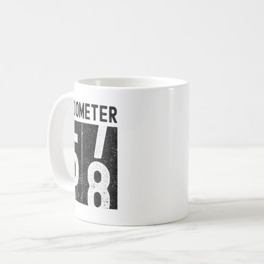 Oldometer 58th Birthday Funny Retro Turning 58 Yea Kaffeetasse (Vorderseite Links)