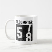 Oldometer 58th Birthday Funny Retro Turning 58 Yea Kaffeetasse (Links)