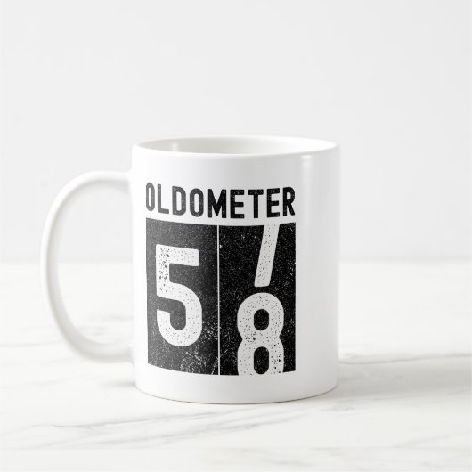 Oldometer 58th Birthday Funny Retro Turning 58 Yea Kaffeetasse (Links)