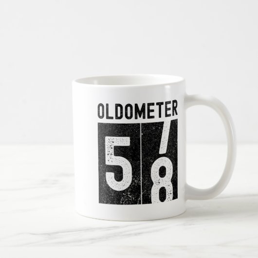 Oldometer 58th Birthday Funny Retro Turning 58 Yea Kaffeetasse (Rechts)