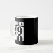 Oldometer 70. Geburtstag Lustiges Design Kaffeetasse (Vorderseite Links)