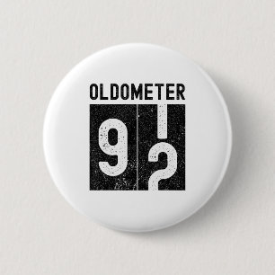 Oldometer 92. Geburtstag Lustig Retro 92 Jahre alt Button