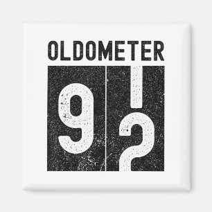 Oldometer 92. Geburtstag Lustig Retro 92 Jahre alt Magnet