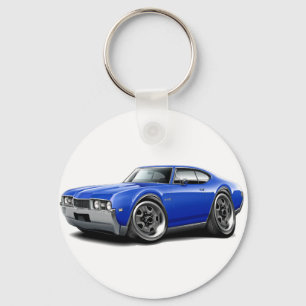 Olds 442 Blau-Auto 1968 Schlüsselanhänger