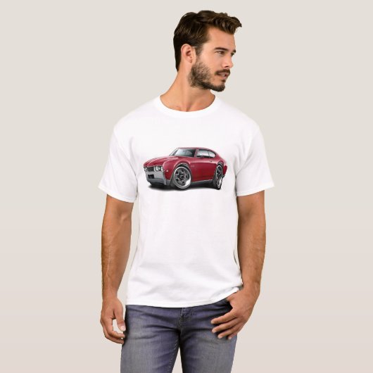 Olds 442 kastanienbraunes Auto 1968 T-Shirt (Vorne ganz)