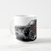 Olds 442 Schwarz-Rotes Auto 1968 Kaffeetasse (Vorderseite Links)