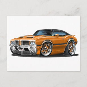 Olds Cutlass 442 Orange Car Postkarte