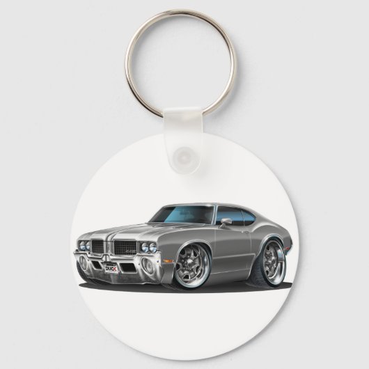 Olds Cutlass Gray Car Schlüsselanhänger (Vorderseite)