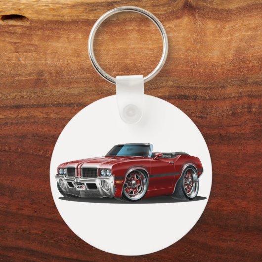 Olds Cutlass Maroon Car Schlüsselanhänger (Vorderseite)