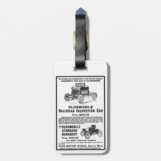 Olds Eisenbahn-Inspektions-Auto Gepäckanhänger (Rückseite vertikal)