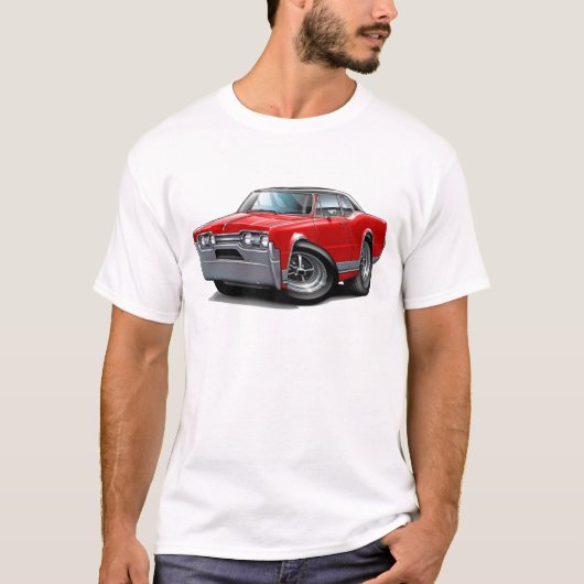 Olds Macheten-Rot-Schwarzes Auto 1967 T-Shirt (Vorderseite)