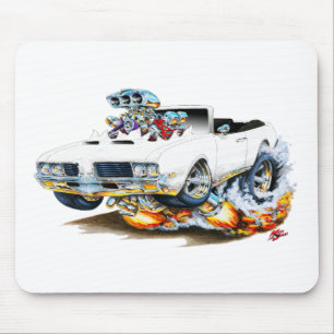 Olds Macheten-weißes Kabriolett 1969 Mousepad