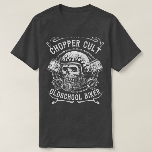 Oldschool Chopper-Cult Cooles Biker Motiv  950 T-Shirt (Design vorne)