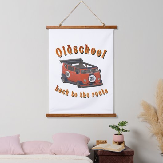 Oldschool Speed - ​ zurück an die Wurzeln! Wandteppich Mit Holzrahmen (Schlafzimmer)