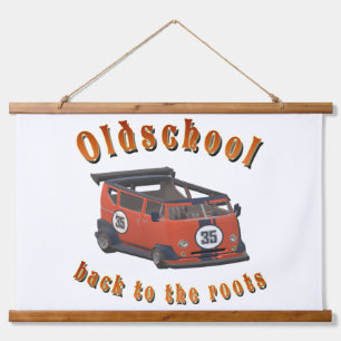 Oldschool Speed - zurück an die Wurzeln! Wandteppich Mit Holzrahmen
