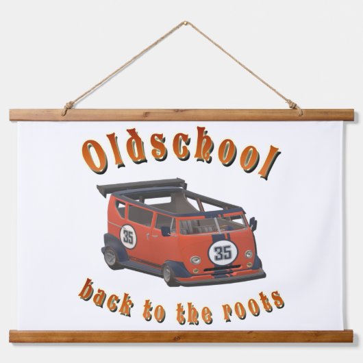 Oldschool Speed - zurück an die Wurzeln! Wandteppich Mit Holzrahmen (Vorne)