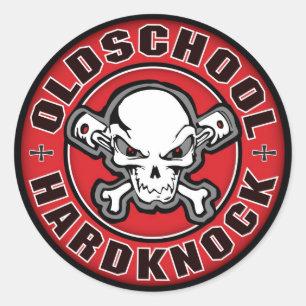 Oldschool-Sticker Runder Aufkleber