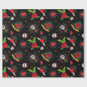 Oldschool Tattoos Geschenkpapier (Flach)