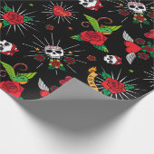 Oldschool Tattoos Geschenkpapier (Ecke)