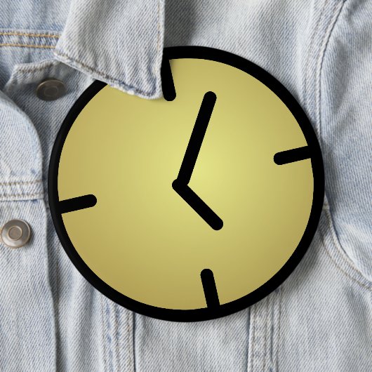 Oldskool Uhr-Abzeichen Button (Beispiel)