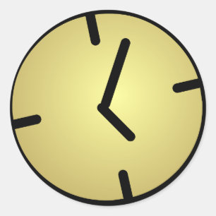 Oldskool Uhr-Aufkleber Runder Aufkleber