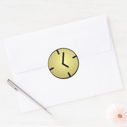 Oldskool Uhrenkleber Runder Aufkleber (Umschlag)