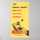 Oldsmobile 442 - Vintage Ordneransicht Poster (Vorne)