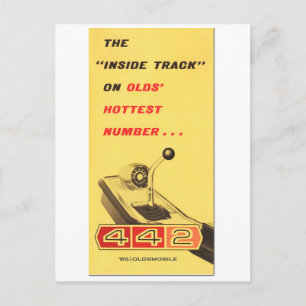 Oldsmobile 442 - Vintage Ordneransicht Postkarte