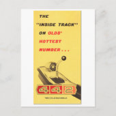 Oldsmobile 442 - Vintage Ordneransicht Postkarte (Vorderseite)