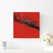 Oldsmobile 442 Vintage Plakatwiedergabe 1964 Quadratische Wanduhr (Zuhause)