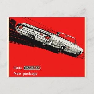 Oldsmobile 442 Vintage-Werbung Postkarte