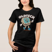 Oldtech Retro Typo Tri-Blend-Shirt Tri-Blend Shirt (Vorderseite)