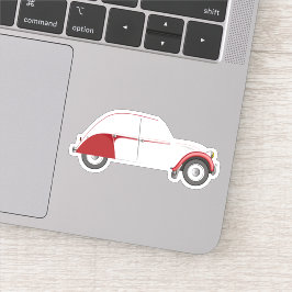 Oldtimer 2CV Dolly Rot Aufkleber