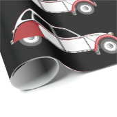Oldtimer 2CV Dolly Rot Geschenkpapier (Rolleneckpunkt)