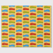 Oldtimer 2cv Ente Ampel Geschenkpapier (Flach)