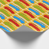 Oldtimer 2cv Ente Ampel Geschenkpapier (Ecke)