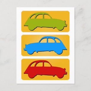 Oldtimer 2cv Ente Ampel Postkarte