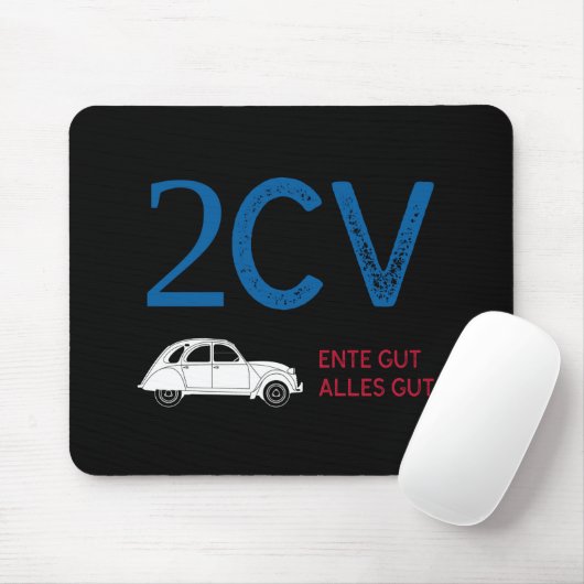Oldtimer 2cv Ente Frankreich Farben Mousepad (Mit Mouse)