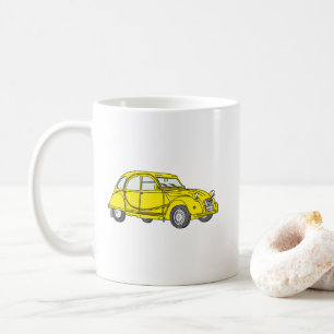 Oldtimer 2cv Ente Gelb Kaffeetasse