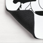 Oldtimer 2cv Ente Schatten Typografie Mousepad (Ecke)