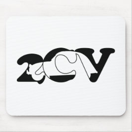 Oldtimer 2cv Ente Schatten Typografie Mousepad