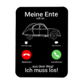 Oldtimer 2cv Ente Silhouette Smartphone Magnet (Vertikal)