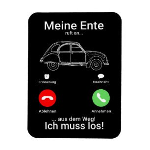 Oldtimer 2cv Ente Silhouette Smartphone Magnet