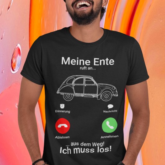 Oldtimer 2cv Ente Silhouette Smartphone T-Shirt