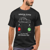 Oldtimer 2cv Ente Silhouette Smartphone T-Shirt (Vorderseite)