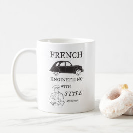 Oldtimer 2cv French engineering Retro Kaffeetasse