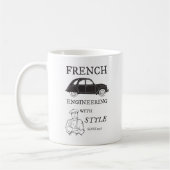 Oldtimer 2cv French engineering Retro Kaffeetasse (Links)